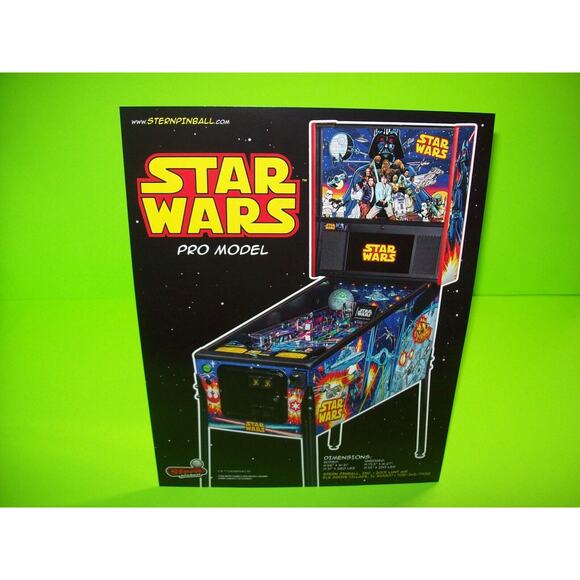Star Wars Pro Pinball FLYER Comic Book Art Model Original Space Age Sci-Fi Sheet - Picture 4 of 7